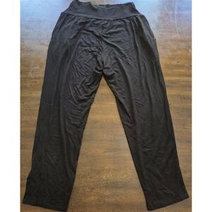 Pre Owned Always A-line Hawaii Made Black Stretch Pants 127062